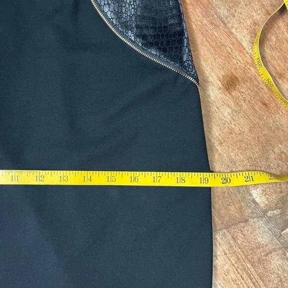 Cache Y2K Bodycon Dress Womens 14 Snakeskin Zipper Edge Curvy Punk Going Out - Picture 14 of 15